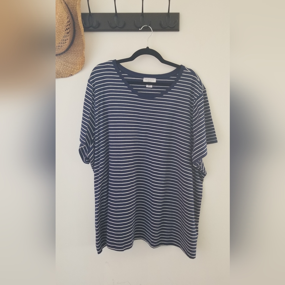 Liz Claiborne Navy Striped shirt
